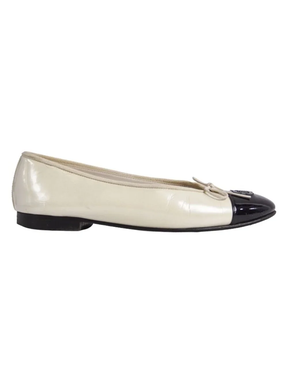 Chanel Pumps Ballerina Ribbon CC Logo Flat